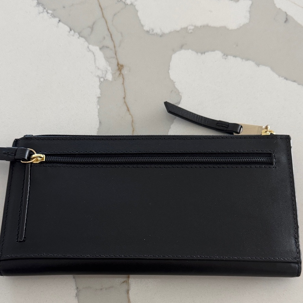 RADLEY LONDON Black Leather Zip Wallet with Scottie Dog Appliqués - Picture 2 of 6
